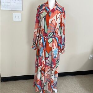 Alexis Multicolor Abstract Maxi Dress